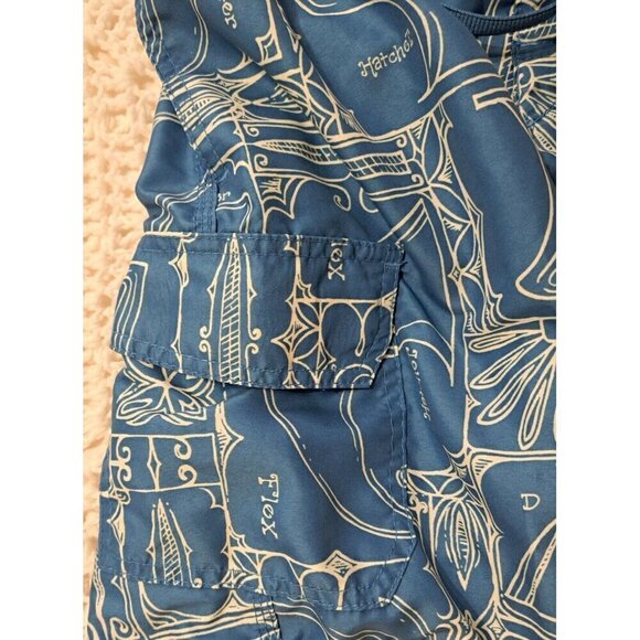 Quiksilver Men's Small Blue Print Swim Trunks Board Shorts Inseam 8" Waist 32" - Picture 5 of 8